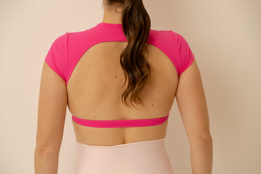 Open Back Bra - Pink